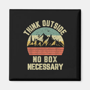 Grappig Wandelshirt Denk Buiten De Doos Niet Nodig Magneet