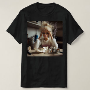 Grappig Wanhopig Poppengezicht Meme Roken Sarcasti T-shirt