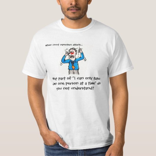 Grappig wanneer rechtbanken reporters aanvallen (M T-shirt (Voorkant)