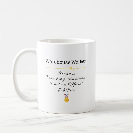 Grappig Warehouse Worker Gift – Hard Work Quote Koffiemok (Links)