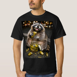 Grappig Wasbeer Eet Augurken Meme T-Shirt