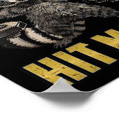 Grappig Wasbeer Gewichtheffen Gym Ontduiken Belast Poster (Hoek)