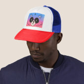 Grappig Wasbeer Gezicht Ontwerp Trucker Pet (In situ)