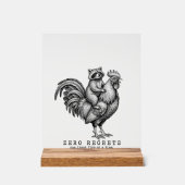 Grappig Wasbeer Haan Bord Sarcasme Huis Decoratie (Voorkant)
