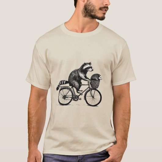 Grappig Wasbeer & Opossum Meme T-shirt - Trendy Ca (Voorkant)