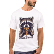 Grappig Wasbeer T-Shirt – “Snack Bandiet” Pizzalie