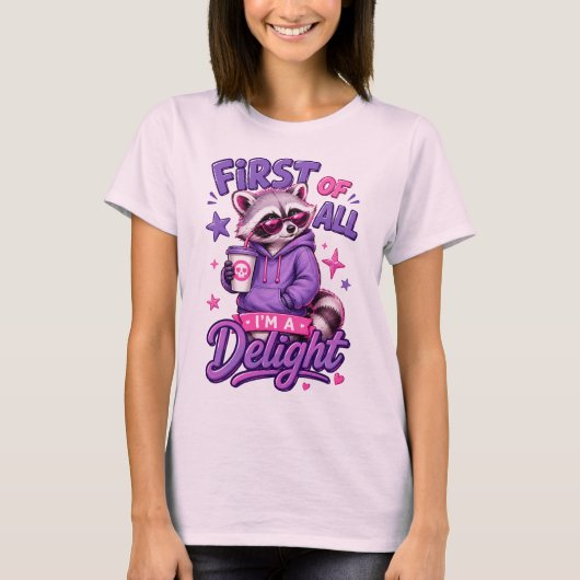 Grappig Wasbeer Zelfvertrouwen Grafisch T-Shirt vo (Voorkant)