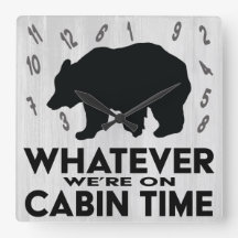 Grappig wat Beer Rustic Wood Cabin Time