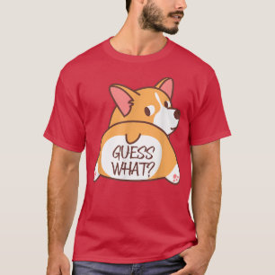Grappig wat Corgi Butt doet Cute Corgi Dog Mannen T-shirt