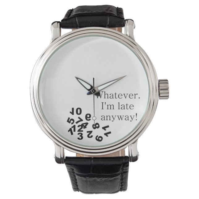 Grappig wat dan ook. Ik ben toch te laat! Horloge (Voorkant)