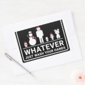 Grappig wat dan ook, was alsjeblieft je handen tek rechthoekige sticker (Envelop)