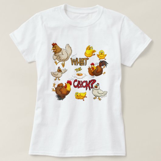 Grappig wat de Humor van de Klok Kip Pun T-shirt (Design voorkant)