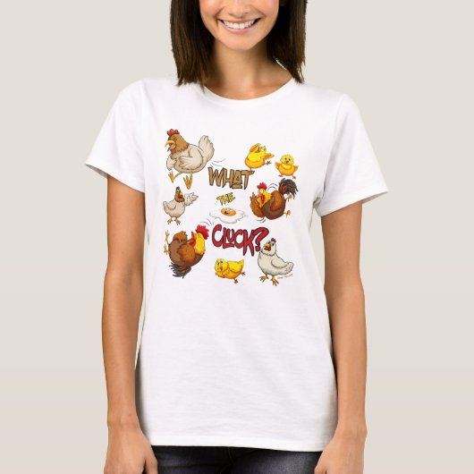 Grappig wat de Humor van de Klok Kip Pun T-shirt (Voorkant)