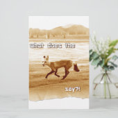 grappig wat de vos zegt briefpapier (Staand voorkant)