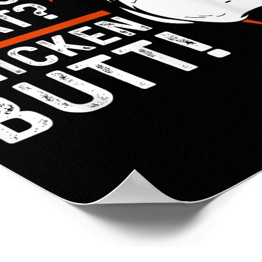 Grappig, wat denk je van Chicken Butt! White Desig Poster (Hoek)