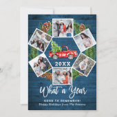 Grappig wat een jaar 2021 met Kerstmis Red Truck 6 Feestdagenkaart (Voorkant)