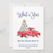 Grappig Wat een Jaar Kerst Bedrijf Feestdagenkaart (Voorkant)