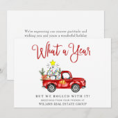 Grappig Wat een Jaar Kerst Bedrijf Feestdagenkaart (Voorkant / Achterkant)