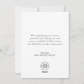 Grappig Wat een Jaar Kerst Bedrijfs- Feestdagenkaart (Achterkant)