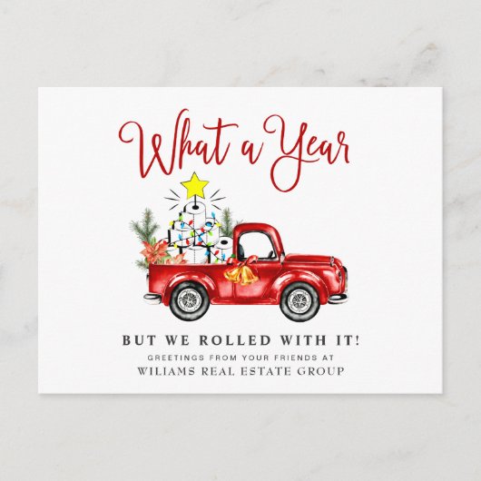 Grappig wat een jaar kerstbedrijf briefkaart (Voorkant)