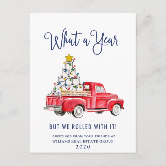 Grappig wat een jaar kerstbedrijf briefkaart (Voorkant)