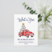 Grappig wat een jaar kerstbedrijf briefkaart (Staand voorkant)