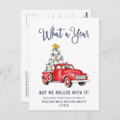 Grappig wat een jaar kerstbedrijf briefkaart (Voorkant / Achterkant)