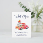 Grappig wat een jaar kerstbedrijf briefkaart (Staand voorkant)