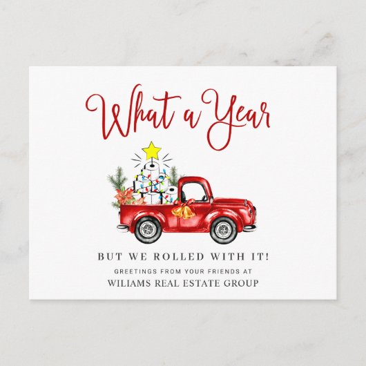 Grappig wat een jaar kerstbedrijf briefkaart (Voorkant)