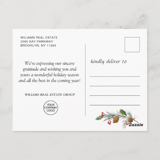 Grappig wat een jaar kerstbedrijf briefkaart (Achterkant)