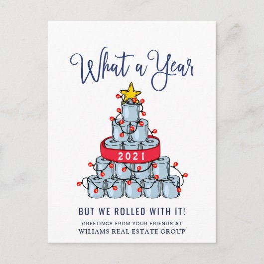 Grappig wat een jaar kerstbedrijf briefkaart (Voorkant)