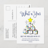 Grappig wat een jaar kerstbedrijf briefkaart (Voorkant / Achterkant)