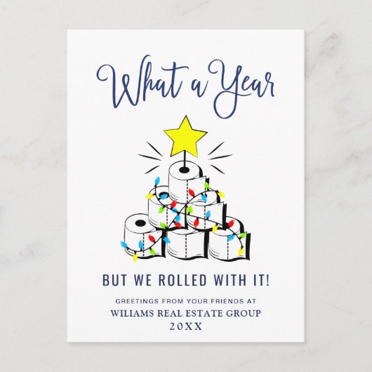 Grappig wat een jaar kerstbedrijf briefkaart (Voorkant)