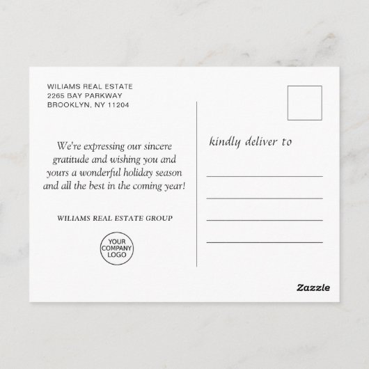 Grappig wat een jaar kerstbedrijf briefkaart (Achterkant)