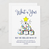 Grappig wat een jaar kerstbedrijf feestdagenkaart (Voorkant / Achterkant)