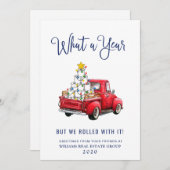 Grappig Wat een Jaar Kerstmis Bedrijfs- Feestdagenkaart (Voorkant / Achterkant)