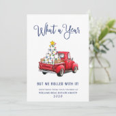 Grappig Wat een Jaar Kerstmis Bedrijfs- Feestdagenkaart (Staand voorkant)