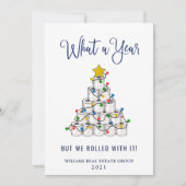 Grappig Wat een Jaar Kerstmis Bedrijfs- Feestdagenkaart (Voorkant)