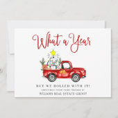 Grappig Wat een Jaar Kerstmis Bedrijfs- Feestdagenkaart (Voorkant)