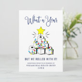 Grappig Wat een Jaar Kerstmis Bedrijfs- Feestdagenkaart (Staand voorkant)