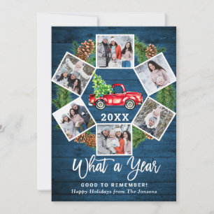 Grappig wat een jaar kerstrood vrachtwagen 6 PHOTO Feestdagenkaart