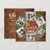 Grappig wat een jaar kerstrood vrachtwagen 6 PHOTO Feestdagenkaart (Voorkant / Achterkant)