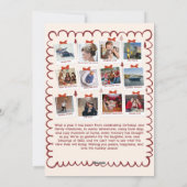 Grappig wat een jaar Multi Photo Christmas Red Feestdagenkaart (Achterkant)