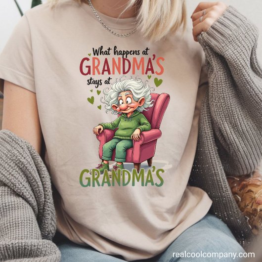 Grappig wat er bij oma gebeurt blijft ook bij oma Tri-Blend shirt