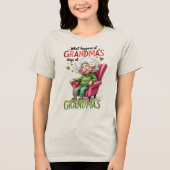 Grappig wat er bij oma gebeurt blijft ook bij oma Tri-Blend shirt (Voorkant)