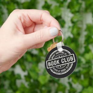 Grappig wat er gebeurt bij Book Club Personalized Sleutelhanger
