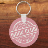 Grappig wat er gebeurt bij Book Club Pink Personal Sleutelhanger (Voorkant)