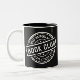 Grappig wat er gebeurt bij Book Club Retro Style Tweekleurige Koffiemok
