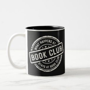 Grappig wat er gebeurt bij Book Club Retro Style Tweekleurige Koffiemok