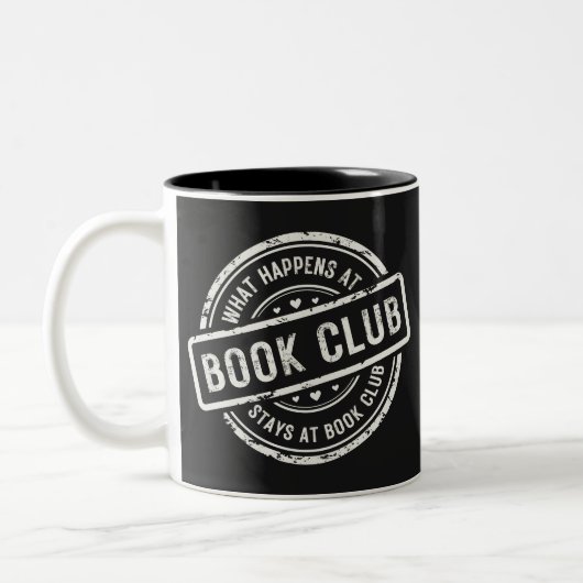 Grappig wat er gebeurt bij Book Club Retro Style Tweekleurige Koffiemok (Links)